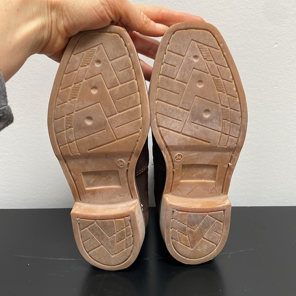 Cowboy Riding Rodeo Boot Square Toe Short Shaft coffee brown pink womens US6 - Picture 9 of 12